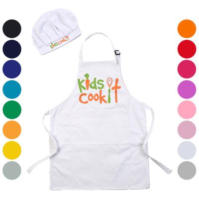 China Child Casual Apron Apron White Washable Kids Apron With Pocket Kids for sale