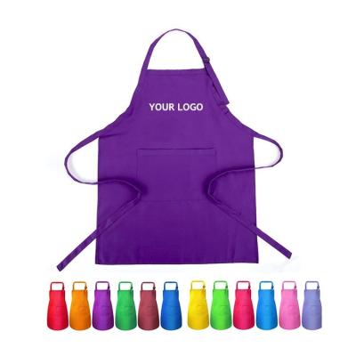 China Customized Mini Aprons Gobi Apron Kids Casual Purple Apron For Kids Chef for sale