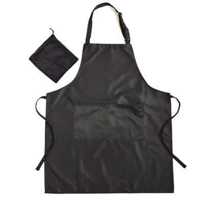 China Cheap Casual Simple Chef Cotton Polyester Chef Hat And Apron Set Waterproof Hat And Apron Set for sale