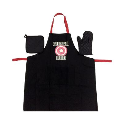 China Drink/Food Home Kitchen Fashion Cooking Anti-dirty Polyester Cotton Bib Aprons Hang Neck With Two Pockets Apron for sale