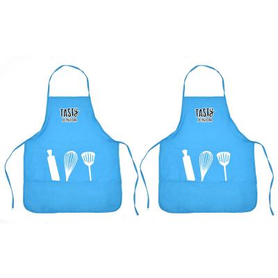 China Hot Apron and Chef Hat Set, Girls Boys Cotton Child Food/Beverage Amazon Sale Adjustable Kids Aprons with 2 Pockets for Cooking Cooking for sale