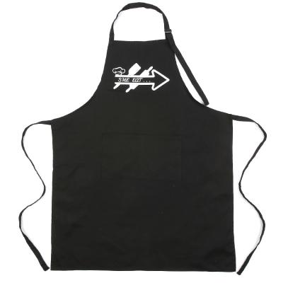 China Vintage Waterproof Logo Cute Mans Cotton Custom Food/Beverage Chef Cooking Kitchen Aprons Set With Logo for sale