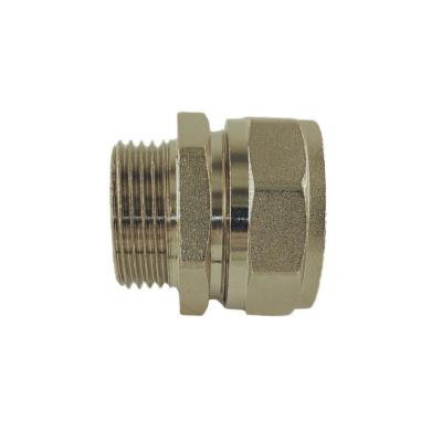 Chine Appareils de compression en laiton à haute pression 16 mm Adaptateur mâle en laiton à vendre