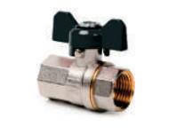 中国 High Performance F/F Connection Thread Brass Ball Valve with butterfly handle 販売のため