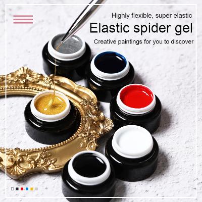 China Nail Art Beauty 2021 New Elastic Spider LED Nail Gel Painting UV Art Gel for sale