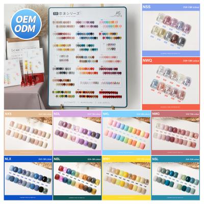 China AS 210 Color Series Collection OEM ODM Private Label High Quality UV Matte Nail Gel Polish Display AS 210 for sale