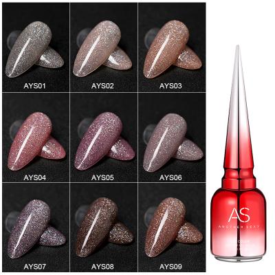 China Nail Art Beauty AYS Glitter Gel Polish Dye Diamond Laser Nail Polish Soak Off UV Gel For Nail Salon for sale