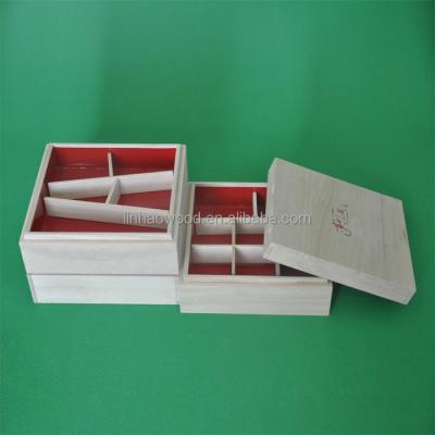 China natural handmade Disposable Food Wooden Box ,Food box for Japan Timber en venta