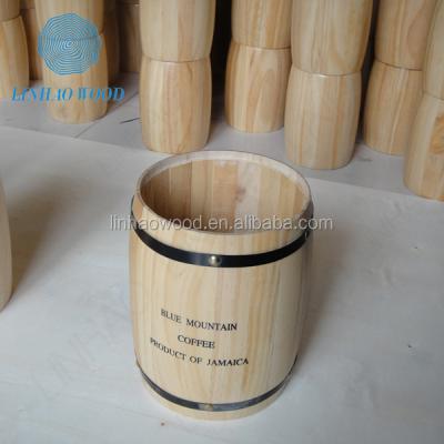 China best-selling unfinished pine solid wood barrel silkscreen hot stamp laser engraving en venta