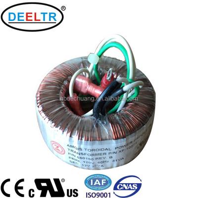 China Machine UL CE Approved 120v 12v Toroidal Transformer Manufacturer for sale