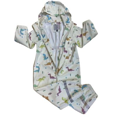 China Hot sale outdoor waterproof 100% polyester breathable snowsuit for kids printing supplier snow ski wear raincoat outdoor sport for sale