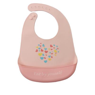 China Beautiful Antibacterial New Design Silicone Baby Bib High Quality Supplier for sale