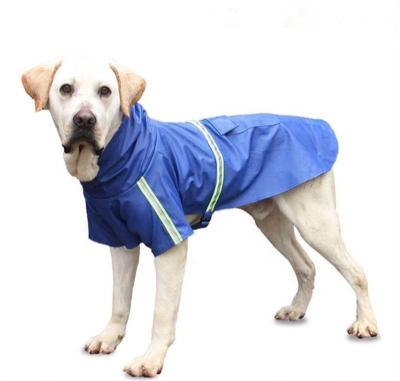 China Fashion viable new tide large rain coat dogs reflective dog waterproof raincoat with hood for sale