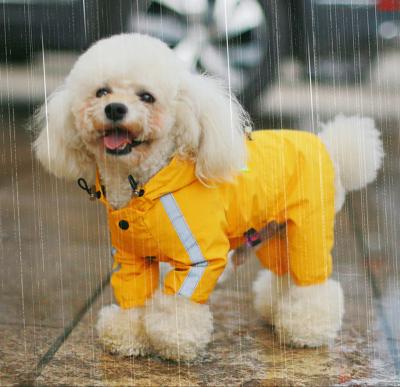 China Cat and Dog Waterproof Hooded Quadruped Raincoat Sustainable Pet Clothing Pet Raincoat Luxury Pet Supplies for sale