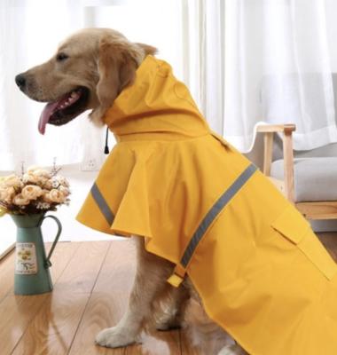 China Durable Yellow Raincoats For Pet Windproof Pet Raincoat Pet Clothes Breathable Waterproof Pets Grid Dog Raincoat Clothes For All Season for sale