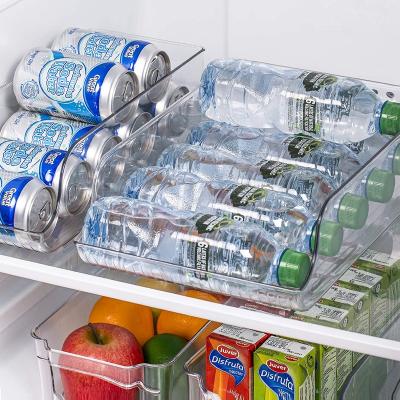 China BPA Free Plastic Drinks Holder Bin Water Bottle Beer Organizer Storage Fridge Freezer Freshness Storage Large For Fridge for sale