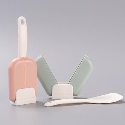 China Viable Home Automatic Closing Opening 3 Colors Dust Cover Storage Rice Spoon Rack For Kitchen for sale