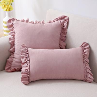 China SIPEIEN Ruffled Ruffled Pillow Case Square Cushion Soft Case Comfortable Home Decor Pillows For Couch Sofa for sale