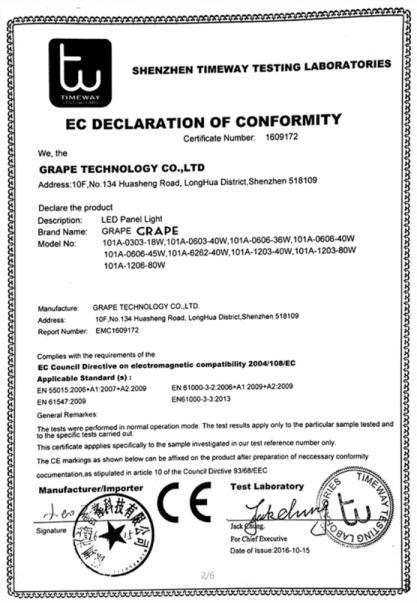 CE - Shenzhen Grape Technology Co., Ltd.