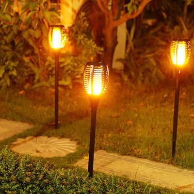 China Garden luz 96 led solar outdoor lighting solar flame flickering torches dancing flame light for garden for sale