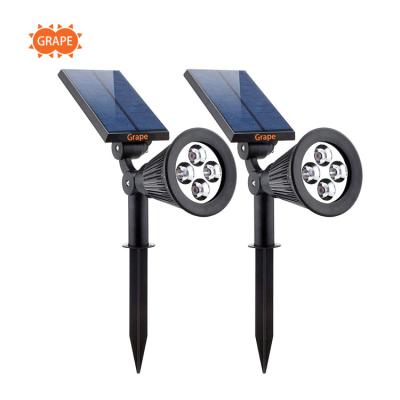 China Garden 4led Solar Panel Solar Led Decoration Lights Solar Lawn Light Spotlights for sale