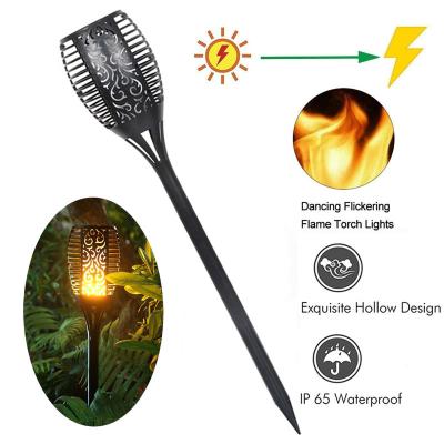 China Outdoor Solar Garden Grape 96 LED Ip65 Garden Lamps Recharge Torch Light Landscape Led Flame Light for sale