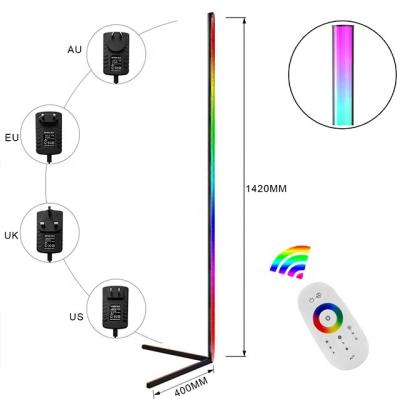 China Hot Sale Products Modern Decorative LED Floor Lamp RGB Light RGB Remote Control 140cm Floor Lamp for sale