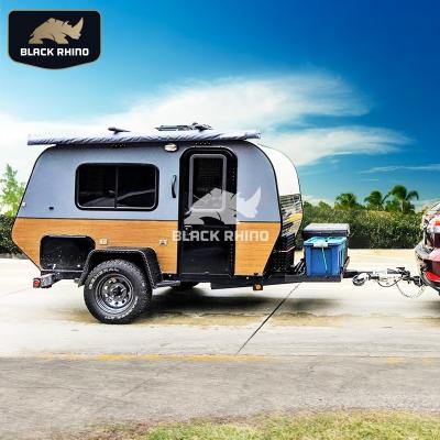 China New Design Factory Price RV Light Travel Camper Off Road Camping Caravan Travel Trailer for sale