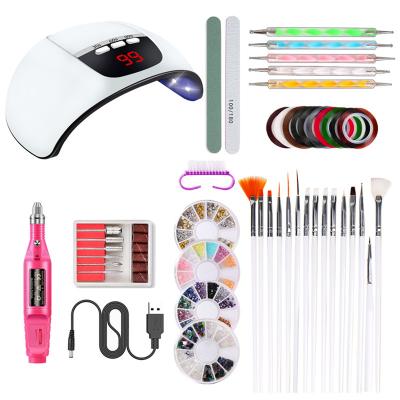 China Above 20style NAK 20 Style Nail Art Kits Included Nail Brush and Dotting Pen Rhinestone Gem Picker Manicure Tools and Accessories Supply for sale