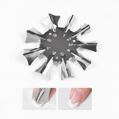 China 6style NAP009 6 Style Nail Art Puncher Template Mold for French Tips Nail Cutter and Smile Design Painting Manicure Tools for sale