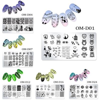 China 12 Style 12*4cm Nail Stamping Plates Custom For Nail Polish Nail Art Design Stencil Manicure Accessories And Tools NAP004 for sale