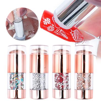 China Nail Art Stamper French Kit Nail Tip Silicone Tamax Plastic + Double Silicone Stamping For Customs Printing Stamp Design Manicure Tool Kit for sale