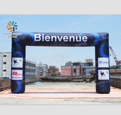 China Continuous Inflate Customized Inflatable Rectangle Talking Arch Can Tie Removable Banner Rectangle Inflatable Arch for sale