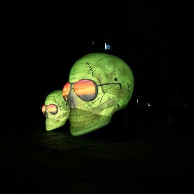 China Modern LED Inflatable Skulls with Lights Inflatable Lights for Halloween Event Decoration for sale