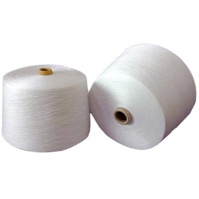 China 20/2 30/2 40/2 100% polyester kern gesponnen garen ruw wit volledig dof polyester garen Te koop