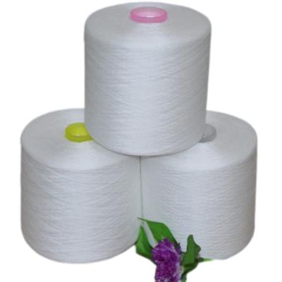 China Ruwe wit polyester getwist garen 40/2, 50/2, 60/2 100% polyester ringspund garen Te koop