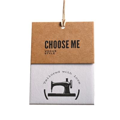 China Sustainable Stain Customized Luxury Recycled Tag Labels Kraft Labels Women's Children's Clothing Tag Fashion for sale