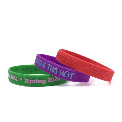 China Promotional Gifts Shape Custom Kids Sweatproof Festival Color Elastic Silicone Tools Sports Fitness Basketball Reflective Wristband for sale