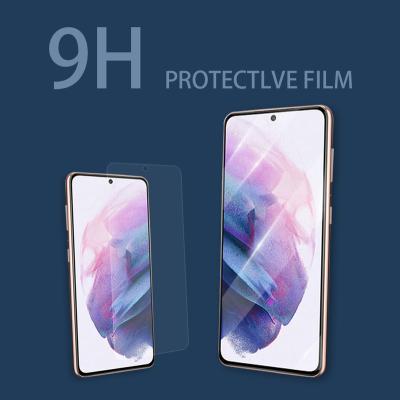 China Mobile phone for Samsung S21+ full stick anti-shatter flexible 9H tempered glass protective film for sale