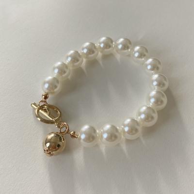 China Hgflyxu FASHIONABLE temperament simple imitation pearl bracelet personality soft chain hand beaded jewelry for sale