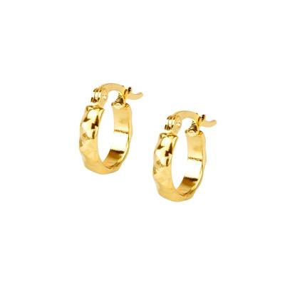 China Trendy Trendy Gold Color Plated Stainless Steel Hoop Huggies Small Hoop Earring For Women for sale