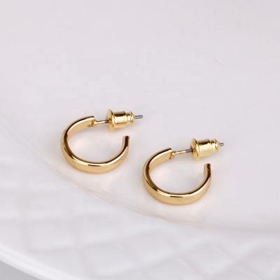 China Fashion TRENDY jewelry simple gold and silver color plated small stud earrings for women or girl for sale