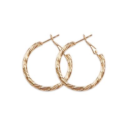 China TRENDY simple circle ear jewelry gold and silver color plated 30mm small circle earrings for women for sale