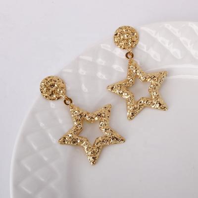 China Wholesale Trendy Trendy Gold Color Plated Jewelry Star Dangle Earrings For Women for sale