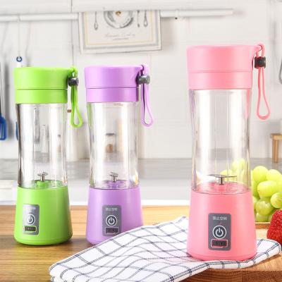 China Outdoor Six Blades Juicer Portable Blender 380ml Fruit Mixing Milkshake USB Charger Cable Factory Hot Selling Product for sale