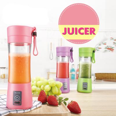 China Outdoor Amazing Big Power Six Blade Mini Fruit Juicer Cordless Blender USB Fruit Moving Cup for sale