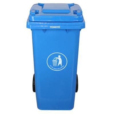 China Outdoor Sustainable 120l Wheelie Waste Bins Plastic Recycling Bin With Wheels for sale