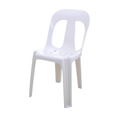 China Stackable Outdoor Plastic Garden Chair Monoblock Garden White Chair for sale