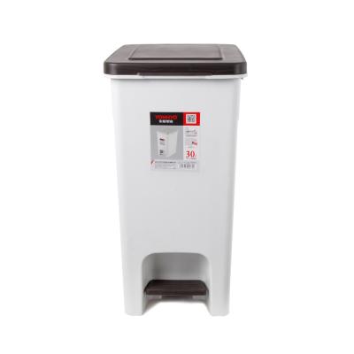 China Sustainable Home Kitchen Pedal Trash Recycle Plastic Trash Bin for sale