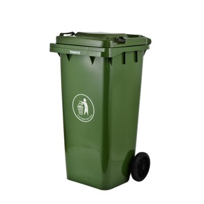 China 120 Liter Sustainable Cheap Outdoor Plastic Trash Can Recycle Bin for sale